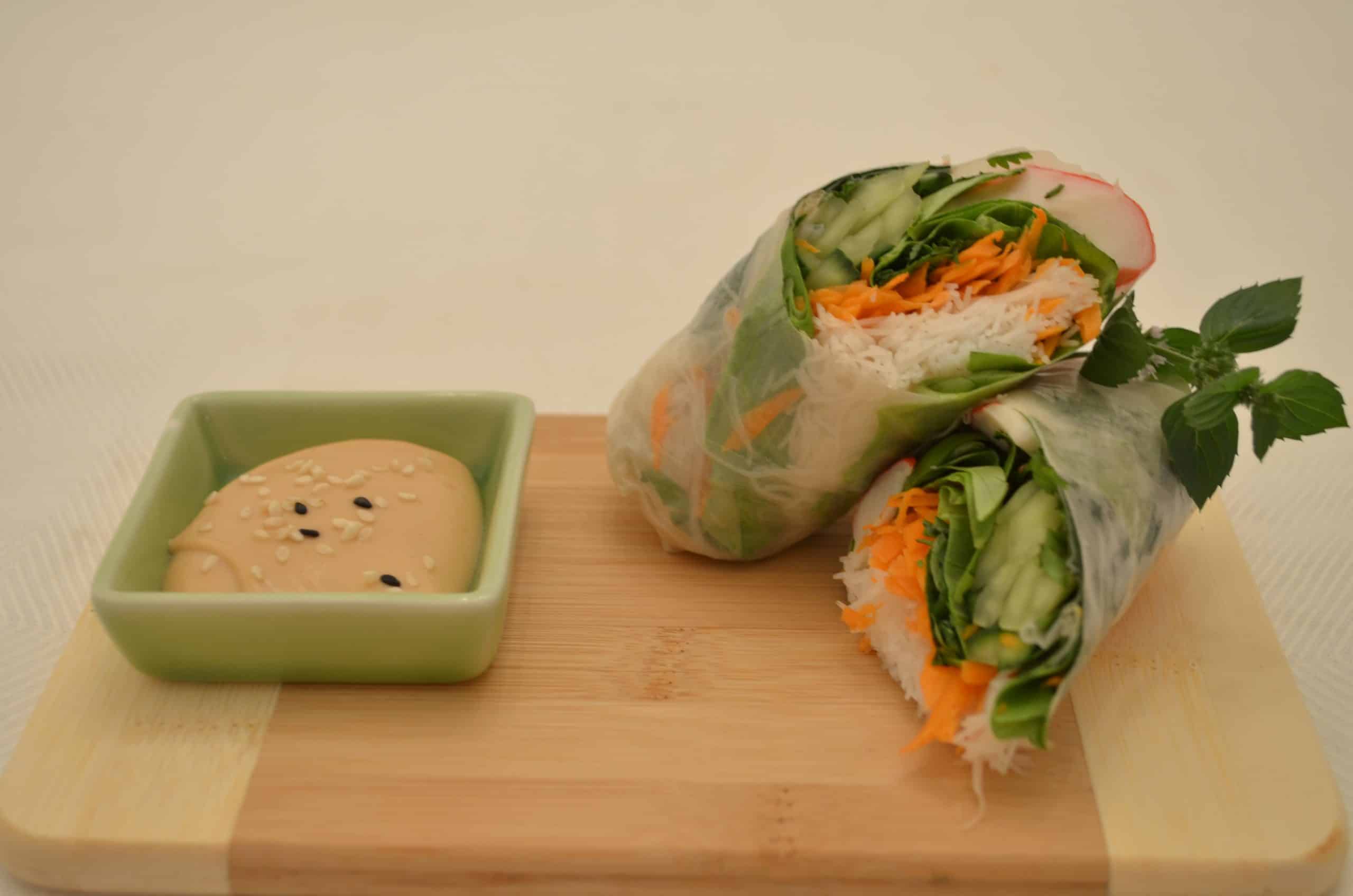 Rouleaux printaniers aux crevettes - Orange Santé